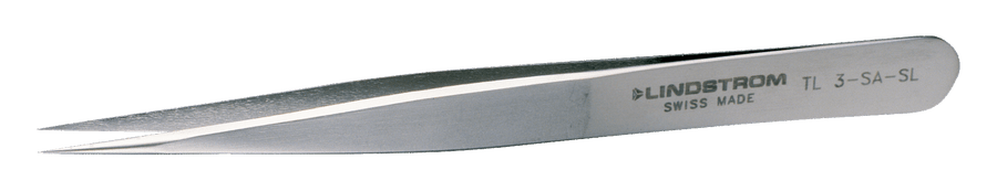 Lindstrom Stainless Steel Anti - Magnetic Precision Twezers with Straight, Fine and Pointed 120 mm Tips MTESolutions