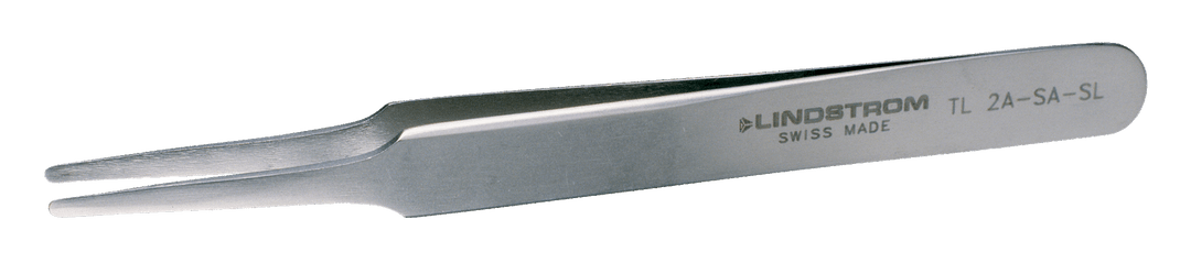 Lindstrom Stainless Steel Anti - Magnetic Precision Twezers with Straight, Fine, Round, and Flat 120 mm Tips MTESolutions
