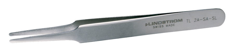 Lindstrom Stainless Steel Anti - Magnetic Precision Twezers with Straight, Fine, Round, and Flat 120 mm Tips MTESolutions