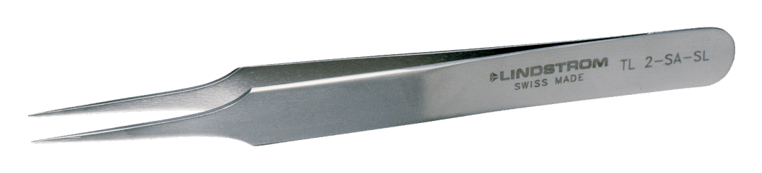 Lindstrom Stainless Steel Anti - Magnetic Precision Twezers with Straight, Very fine and pointed 120 mm Tips MTESolutions