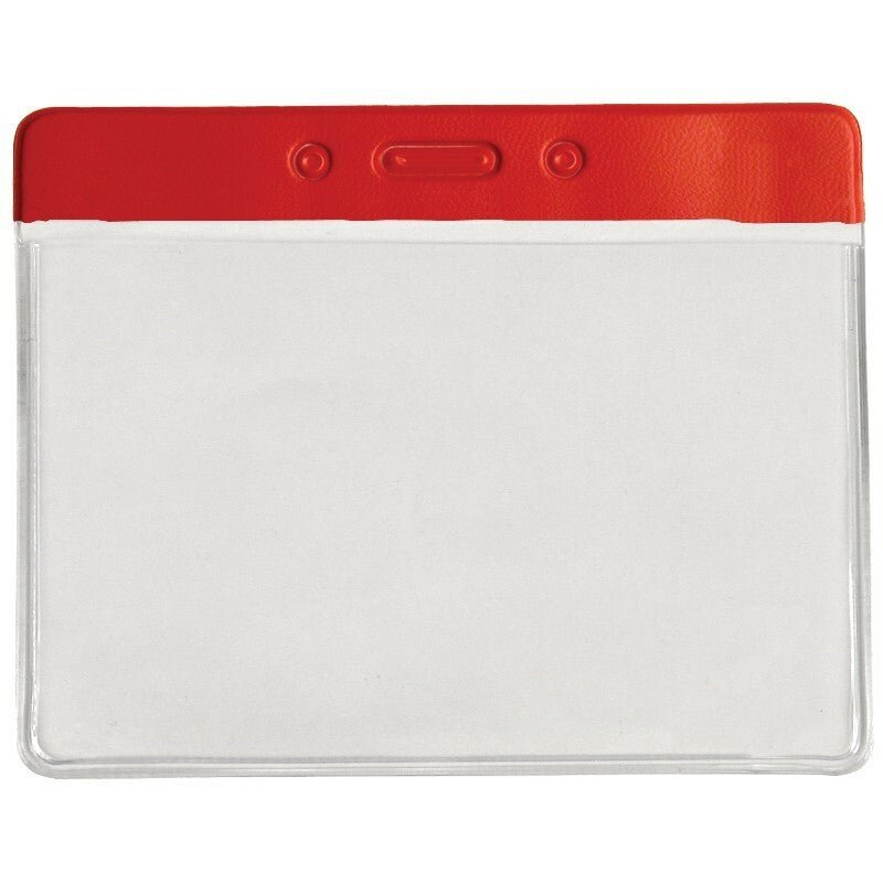 Menda 35038, Holder, Badge,Color Top,Horiz, Red, 4Inx3In (Is) MTESolutions