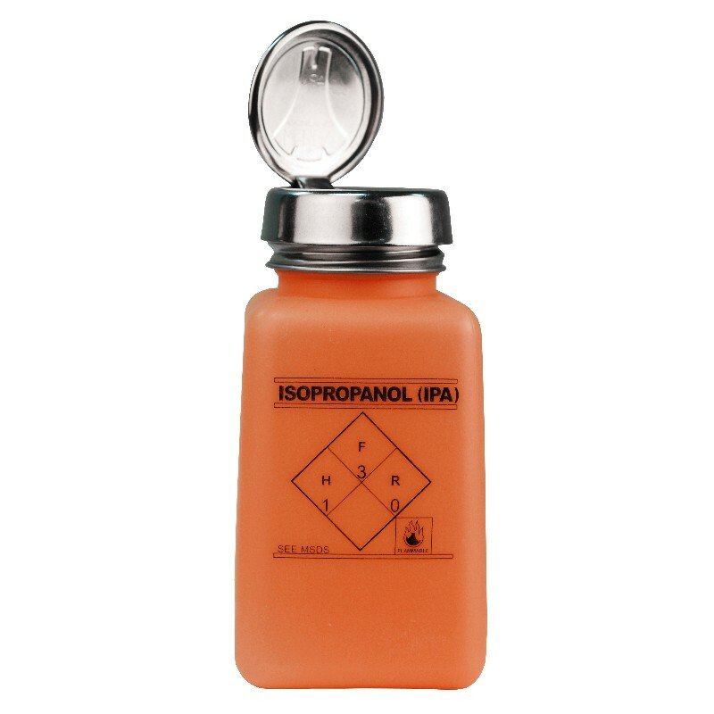 Menda 35272, One - Touch,Orange, Durastatic Sq, Hdpe, 6 Oz Ipa Printed MTESolutions