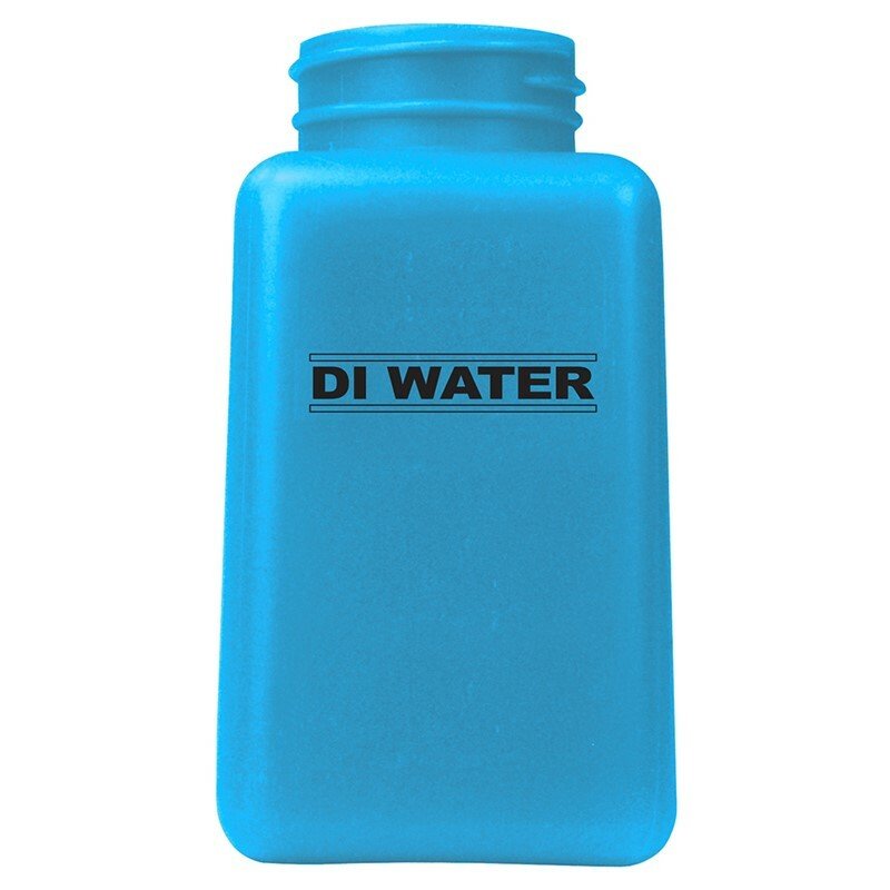 Menda 35513, Bottle Only, Durastatic,, Blue, 6 Oz, Printed ''Di Water'' MTESolutions