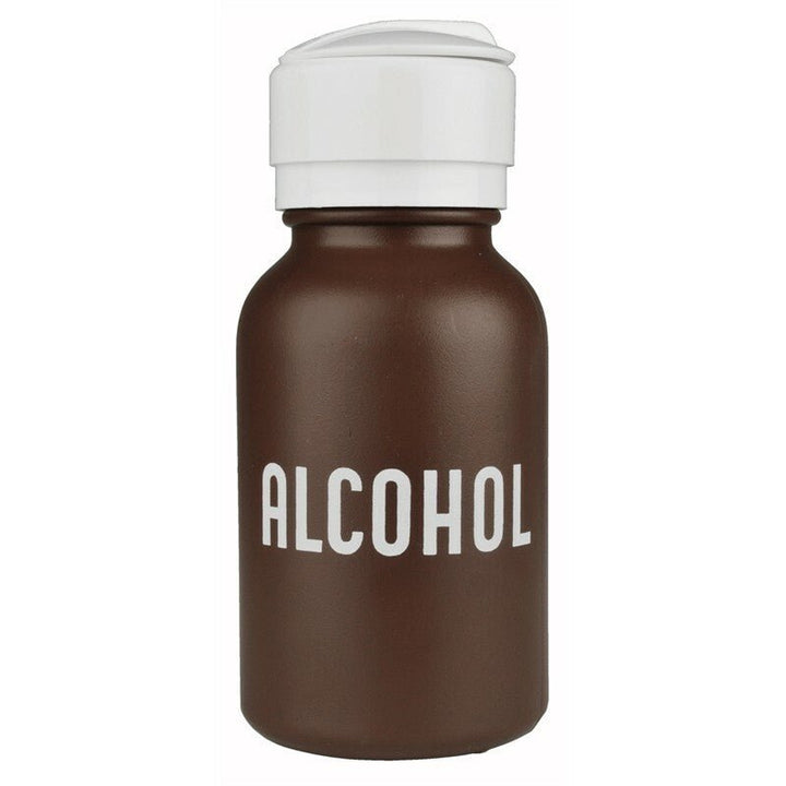 Menda 35601, Lasting - Touch, Brown Round Hdpe, 8 Oz Imprinted 'Alcohol' MTESolutions