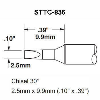 Metcal STTC - 836, Solder Tip Chisel 2.5Mm MTESolutions