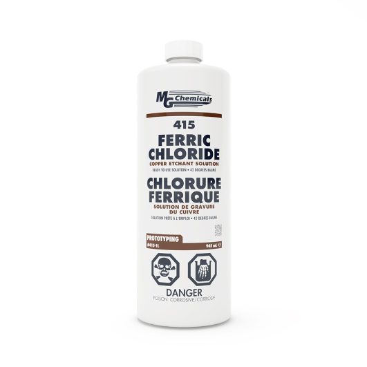 MG Chemicals 415 - 1L, Ferric Chloride Solution, 42 Degree Baume, 1L Bottles, Case of 6 MTESolutions