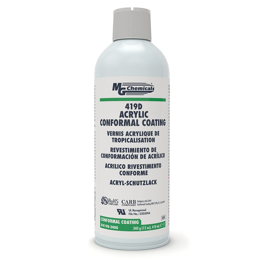 MG Chemicals 419D - 340G Acrylic Conformal Coating, 14 oz. Aerosol, Case of 12 MTESolutions