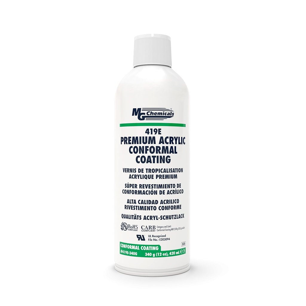 MG Chemicals 419E - 340G, Premium Acrylic Conformal Coating, 12oz Aerosol, Case of 12 MTESolutions