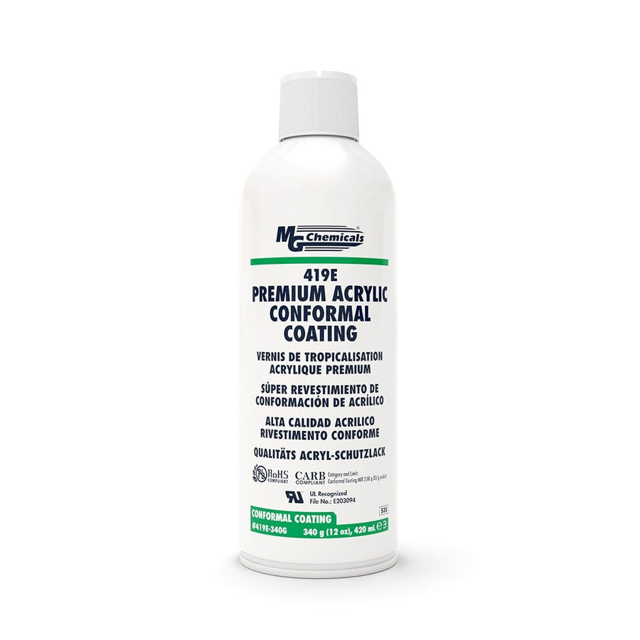 MG Chemicals 419E - 340G, Premium Acrylic Conformal Coating, 12oz Aerosol, Case of 12 MTESolutions
