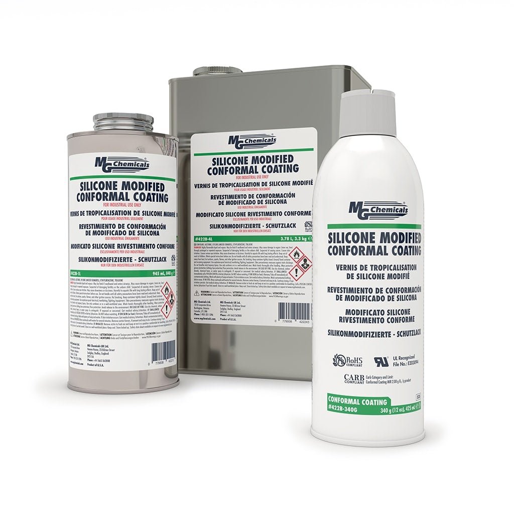 MG Chemicals 422B - 1L, Silicone Modified Conformal Coating, 1L Can, Case of 6 MTESolutions