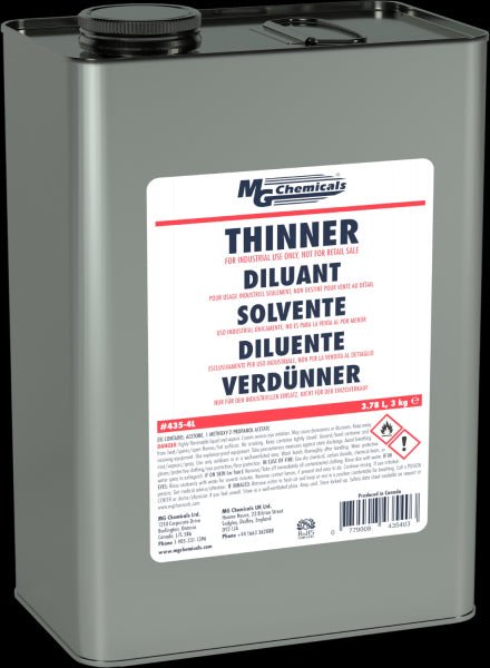 Mg Chemicals 435 - 4L, Thinner, 1 Gallon Can, Case of 1 MTESolutions