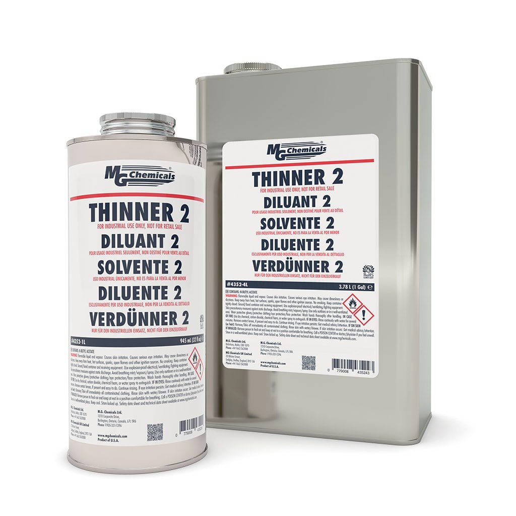 MG Chemicals 4352 - 1L, Thinner 2, 32 oz. Can, Case of 6 MTESolutions