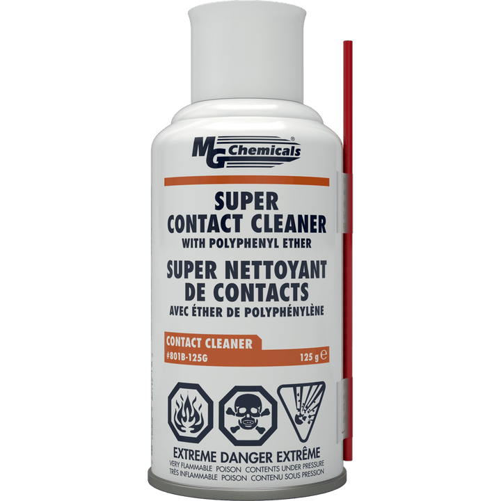 MG Chemicals 801B - 125G, Super Contact Cleaner With Polyphenyl Ether, 4.4 oz. Aerosol, Case of 10 MTESolutions
