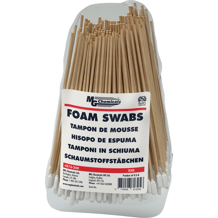 MG Chemicals 813 - 10, Foam Swabs, Single Sided, 10 Pack, Case of 5 MTESolutions