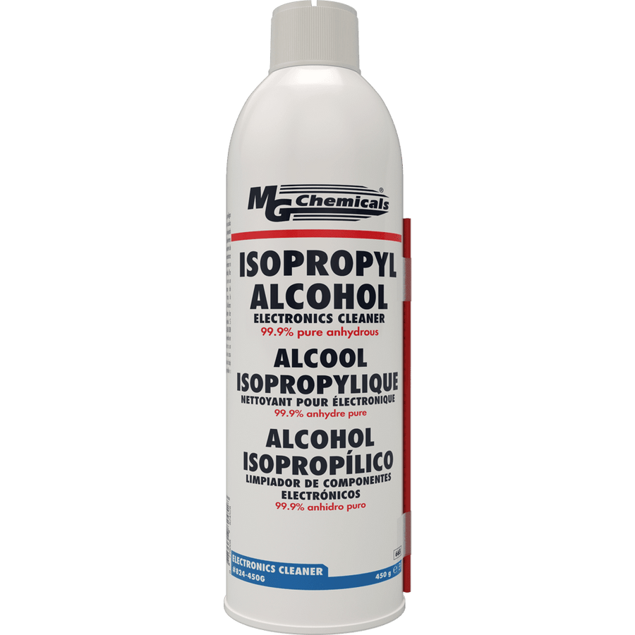 MG Chemicals 824 - 450G, 99.9% Isopropyl Alcohol, ACS Reagent Grade 19 oz. Aerosol, Case of 10 MTESolutions