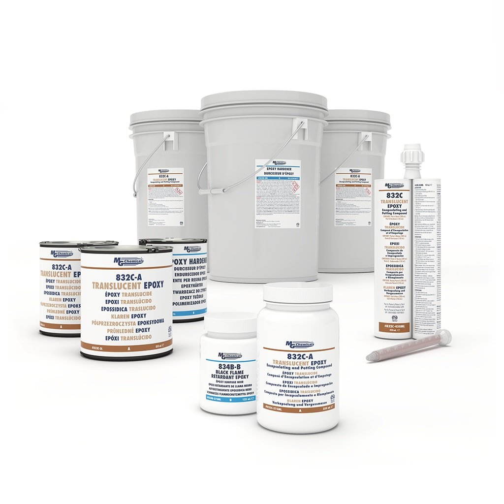 MG Chemicals 832C - 60L, Translucent Epoxy, 16 Gallon, 3 Pail Kit, Case of 1 MTESolutions