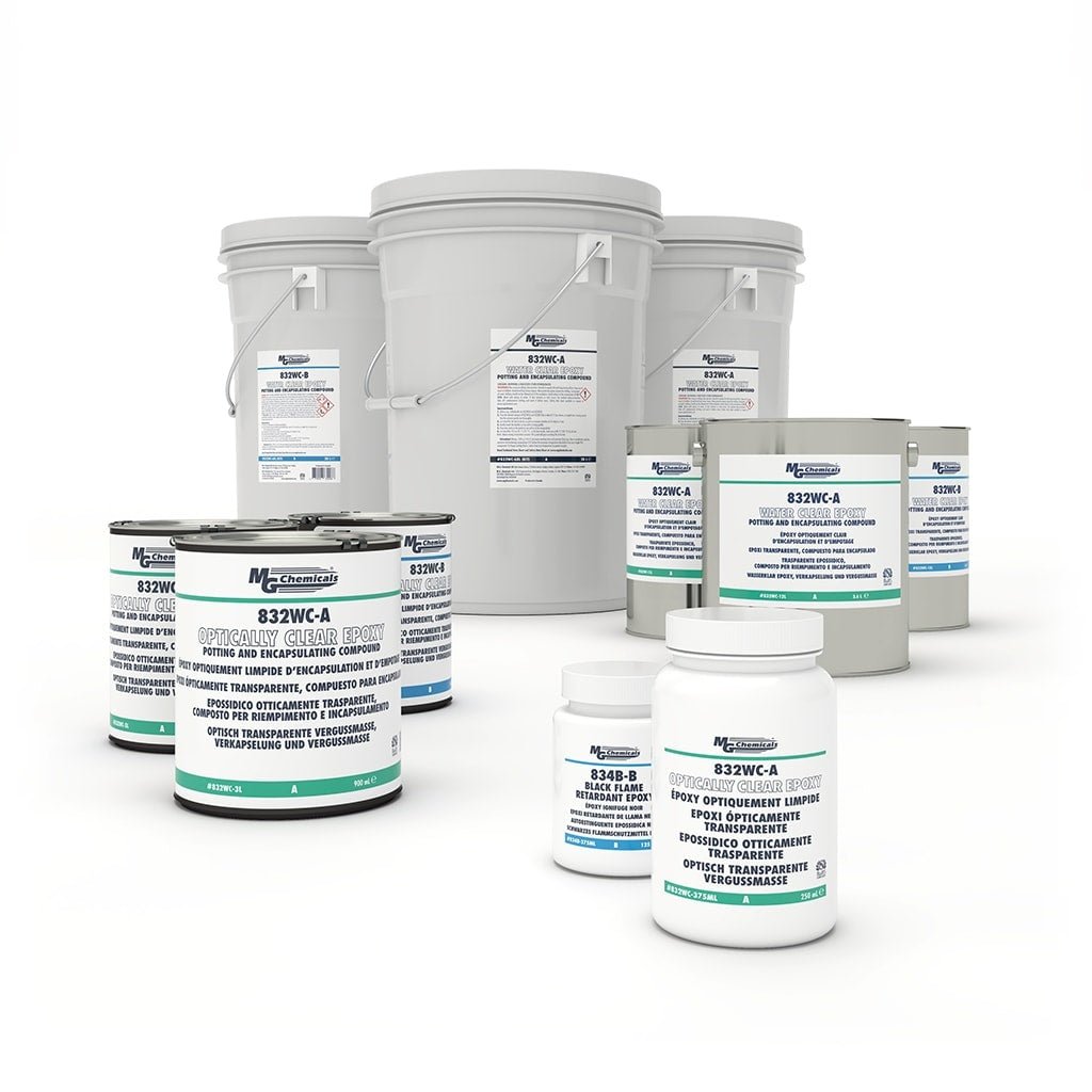 MG Chemicals 832WC - 3L, Water Clear Epoxy, 2.7L 3 Can Kit, Case of 1 Kit MTESolutions