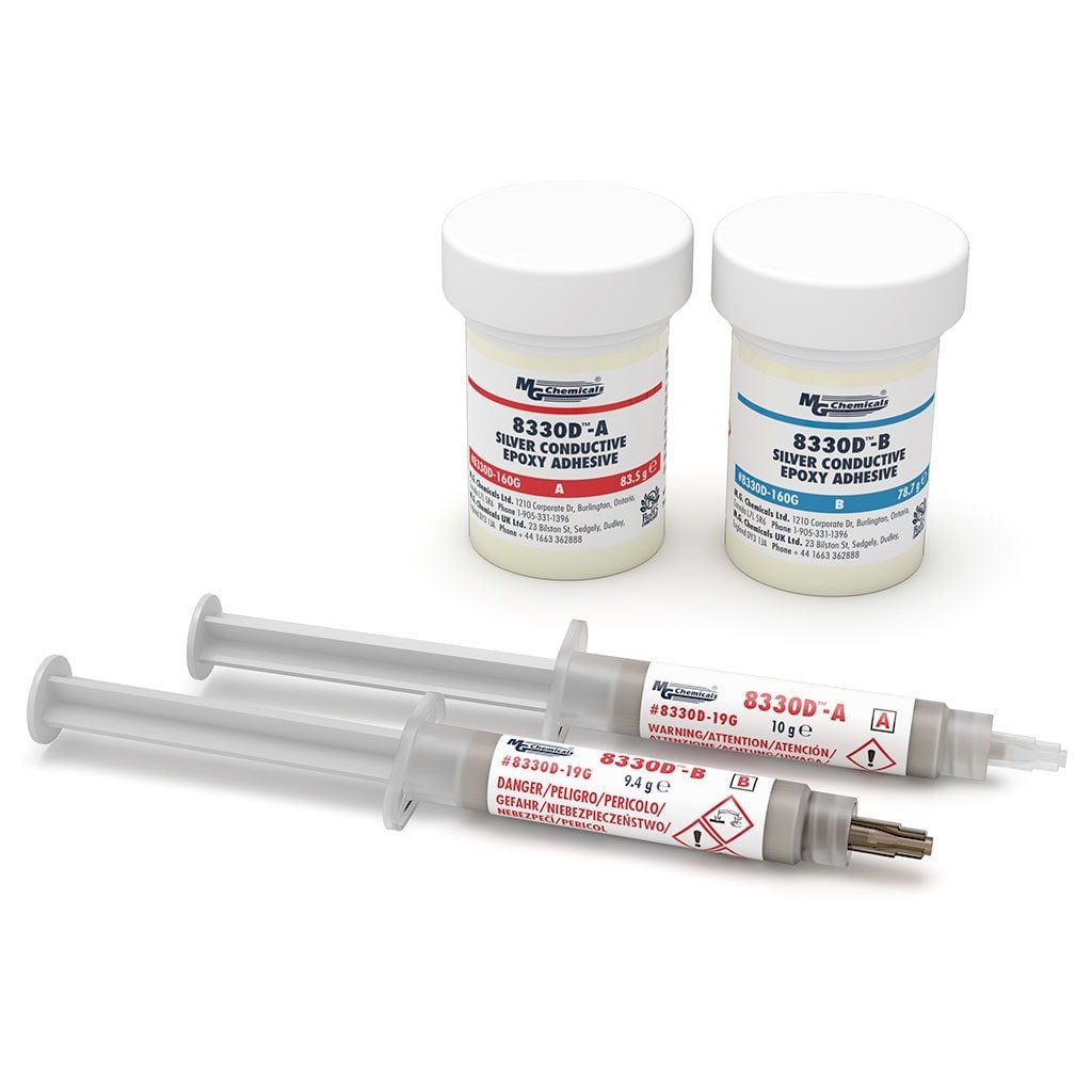 MG Chemicals 8330D - 160G, Silver Conductive Epoxy Adhesive, 160g Jar Kit, Case of 1 Kit MTESolutions
