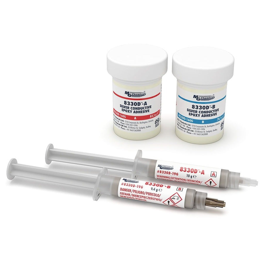 MG Chemicals 8330D - 160G, Silver Conductive Epoxy Adhesive, 160g Jar Kit, Case of 1 Kit MTESolutions