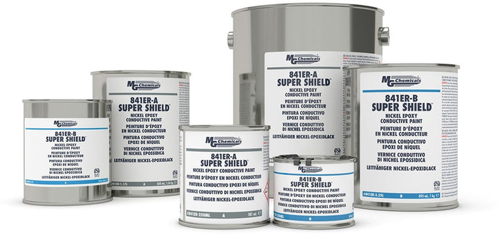 MG Chemicals 841ER - 1.17L, Nickel Epoxy Paint, 1.17L 2 Can Kit, Case of 1 Kit MTESolutions