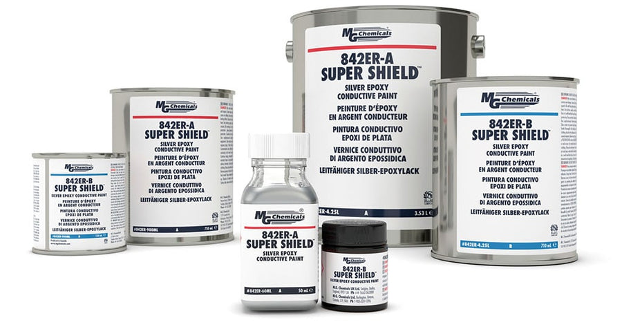 MG Chemicals 842ER - 60ML, Silver Epoxy Paint, 60ml 2 Bottle Kit, Case of 1 Kit MTESolutions