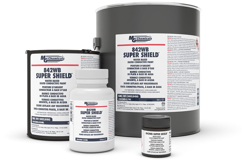 MG Chemicals 842WB - 3.78L, Silver EMI Conductive Paint, 3.6L Can, Case of 1 MTESolutions