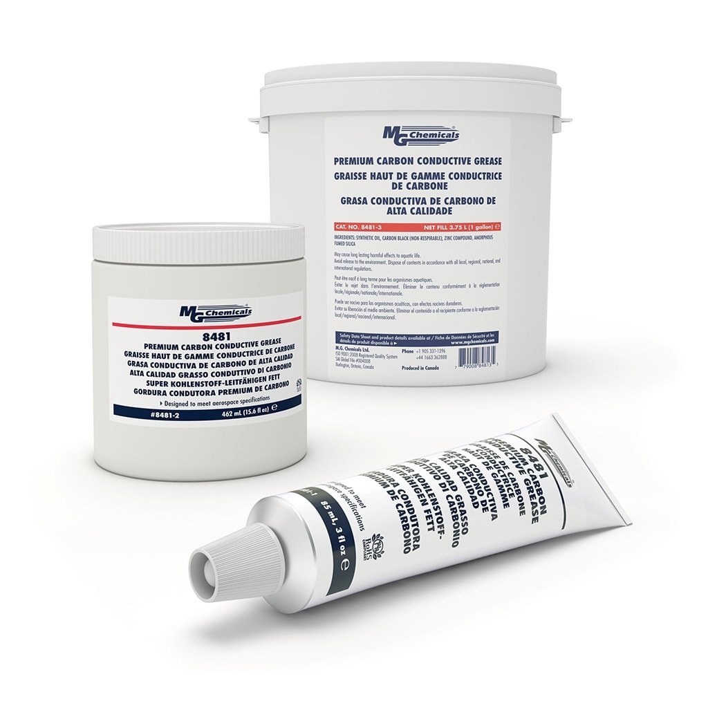MG Chemicals 8481 - 2, Premium Carbon Conductive Grease, 462ml Jar, Case of 3 MTESolutions