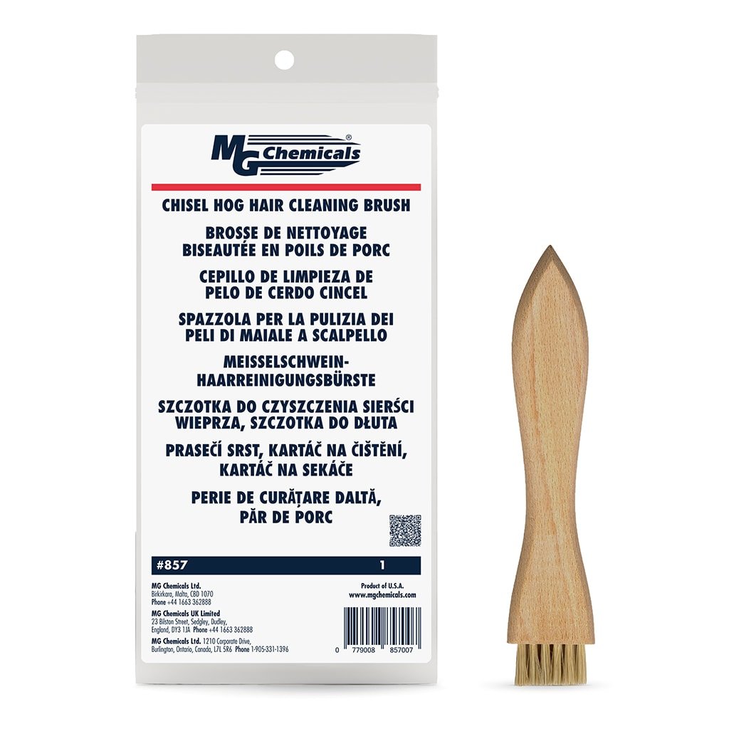 MG Chemicals 857, Chisel Hog Hair Cleaning Brush, 5 inch Length, Case of 5 MTESolutions
