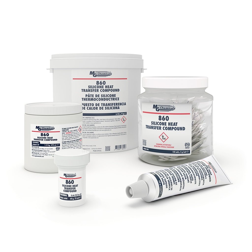 MG Chemicals 860 - 60G, Silicone Heat Transfer Compound, 25ml Jar, Case of 5 MTESolutions