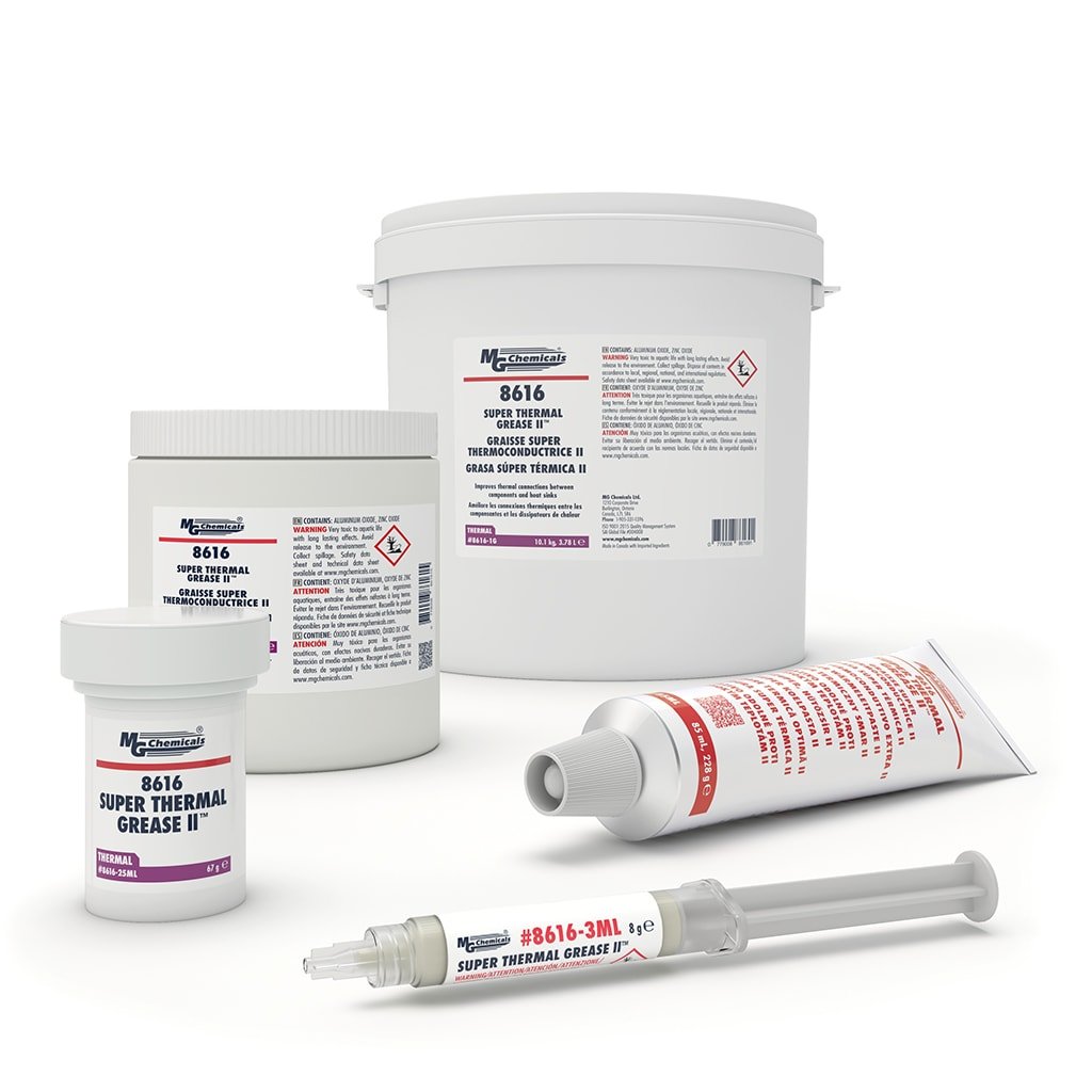 MG Chemicals 8616 - 3ML, Super Thermal Grease II, 3ml Syringe, Case of 5 MTESolutions
