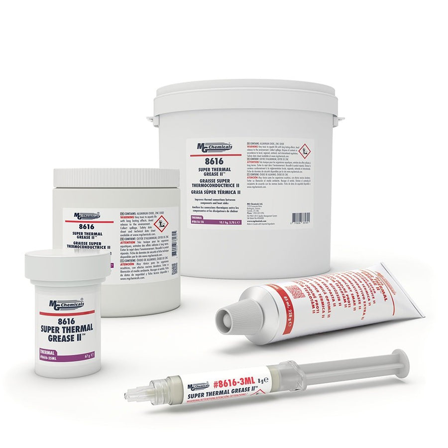 MG Chemicals 8616 - 3ML, Super Thermal Grease II, 3ml Syringe, Case of 5 MTESolutions