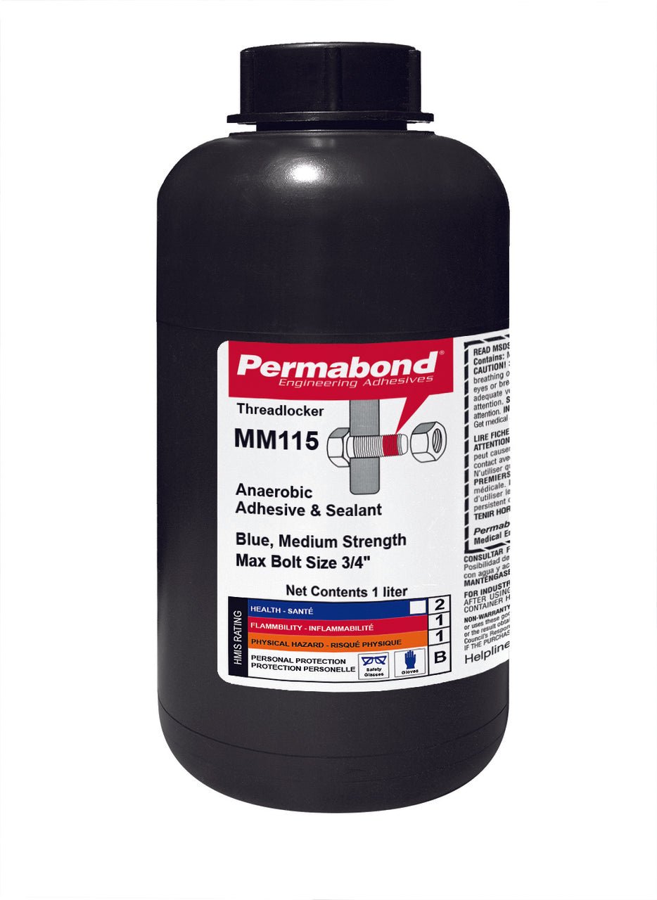 Permabond AA001150001L0101, MM115 Anaerobic Threadlocker, 1 Liter Bottle, Case of 10 MTESolutions