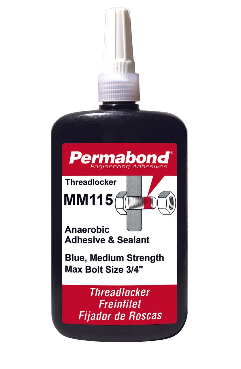 Permabond AA001150250B0101, MM115 Anaerobic Threadlocker, 250mL Bottle, Case of 4 MTESolutions