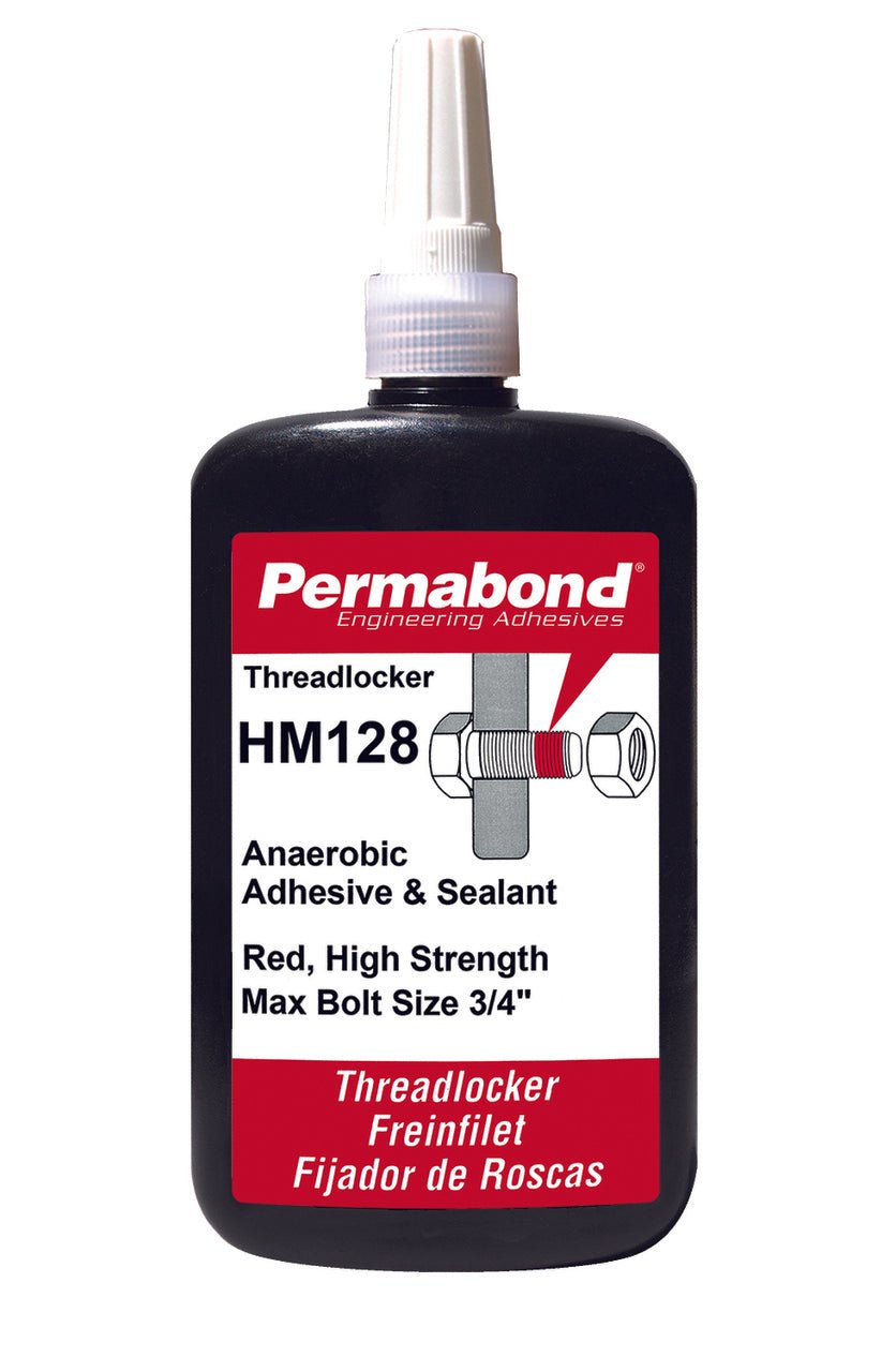 Permabond AA001280250B0101, HM128 Anaerobic Threadlocker, 250ml Bottle, Case of 4 MTESolutions