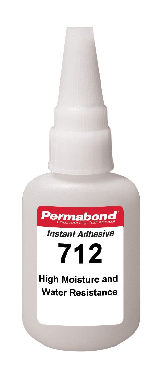 Permabond CA007120001Z0101, 712 Water - Resistant Cyanoacrylate Adhesive, 1oz Bottle, Case of 10 MTESolutions