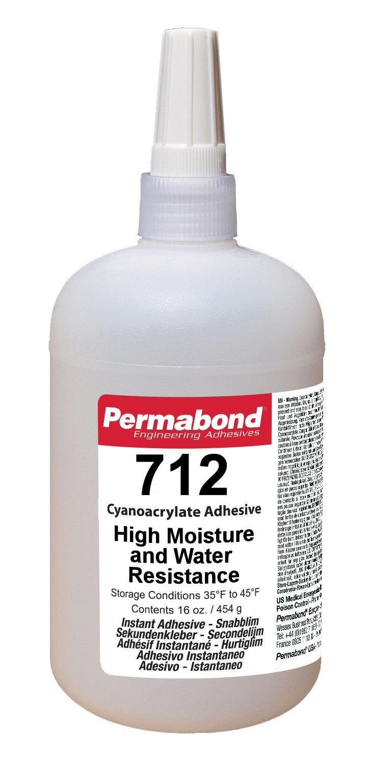 Permabond CA007120016Z0101, 712 Water - Resistant Cyanoacrylate Adhesive, 1lb Bottle MTESolutions