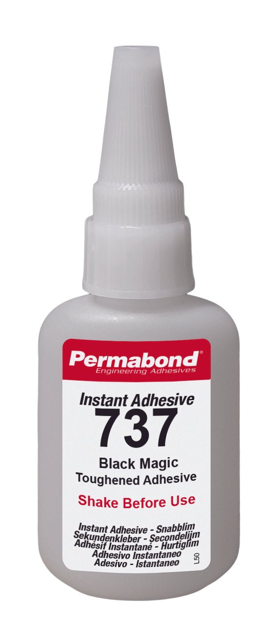 Permabond CA007370001Z0101, 737 Black Magic, 1 Ounce Bottle, Case of 10 MTESolutions