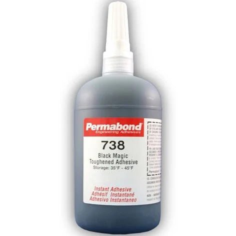 Permabond CA007380016Z0101, 738 Black Magic 1 Pound Bottle MTESolutions