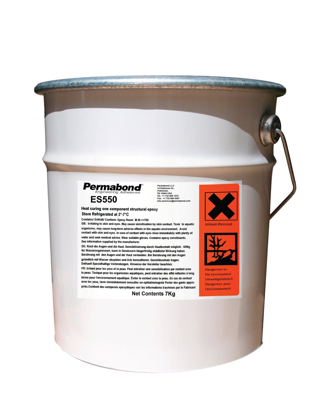 Permabond ES05500007K0101, ES550 1 Part Epoxy, 7Kg Pail MTESolutions