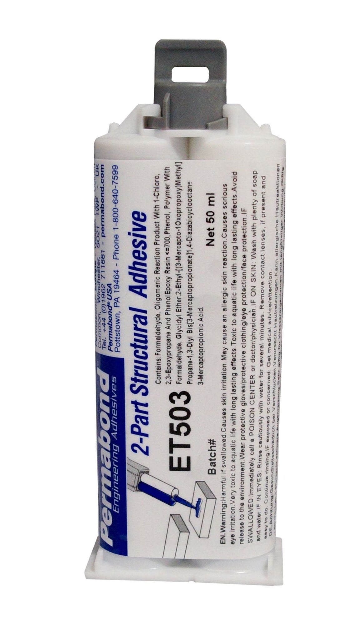 Permabond ET00503K050C0101, ET503 Fast Curing Epoxy, 50ml Kit, Case of 25 MTESolutions
