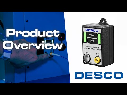 Desco Industries 98133, AC Outlet Analyzer & Wrist Strap Tester, North America