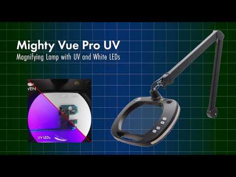 Aven Tools 26505-ESL-XL5-UV, Mighty Vue Pro 5 Diopter 2.25x Magnifying Lamp, ESD Safe