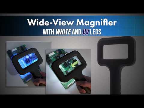 Aven Tools 26060 Wide-View Magnifier [2.25x | 4x] with Ultraviolet and White LEDs
