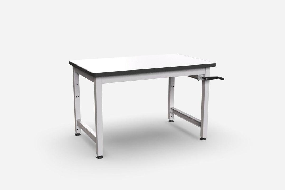 Production Basics 2510 Four - Post Manual Height - Adjustable Table with ESD Laminate, 30"D x 72"W MTESolutions