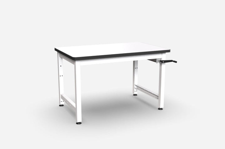 Production Basics 2510 Four - Post Manual Height - Adjustable Table with ESD Laminate, 30"D x 72"W MTESolutions