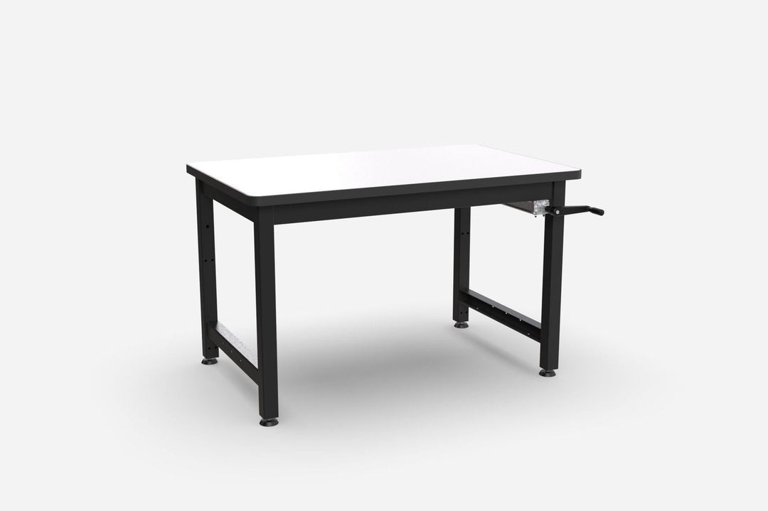 Production Basics 2511 Four - Post Manual Height - Adjustable Table with ESD Laminate, 36"D x 72"W MTESolutions