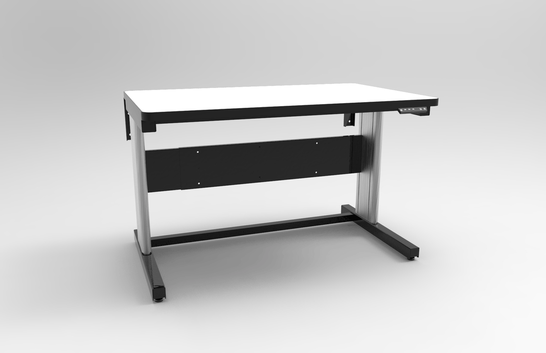 Production Basics 4205 Dual Leg Electric Height Adjustable Workstation with Standard Laminate, 30 in D x 60 in W MTESolutions