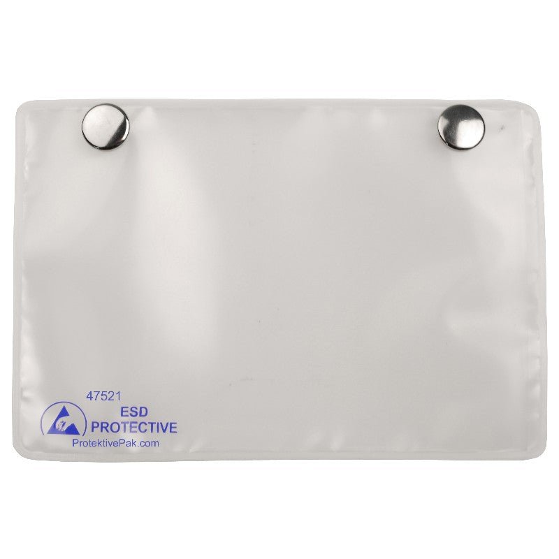 Protektive Pak 47521 Card Holder, Dissipative, With Snaps, 3 x 5 in insert, 25Pk MTESolutions