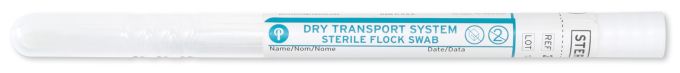 Puritan 25 - 3806 - H BT HydraFlock 6 inch Sterile Elongated Flock Swab w/ Plastic Handle & Dry Transport Tube, White Cap MTESolutions