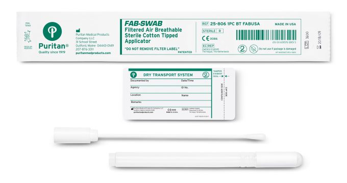 Puritan 25 - 806 1PC BT FABUSA Fab - Swab 6 inch Sterile DNA Controlled Standard Cotton Swab & Transport Tube MTESolutions